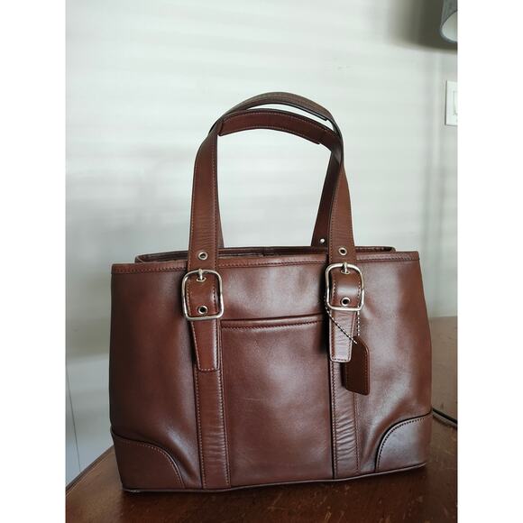 Vintage Coach Brown Leather Purse - Picture 1 of 7